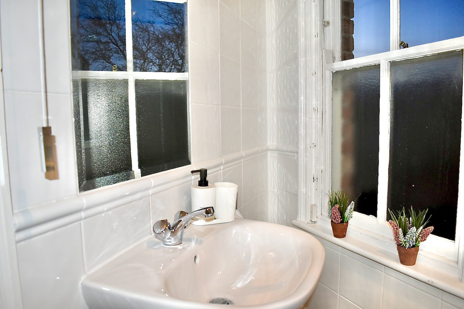 Basin and window in Southport, Merseyside accommodation. 